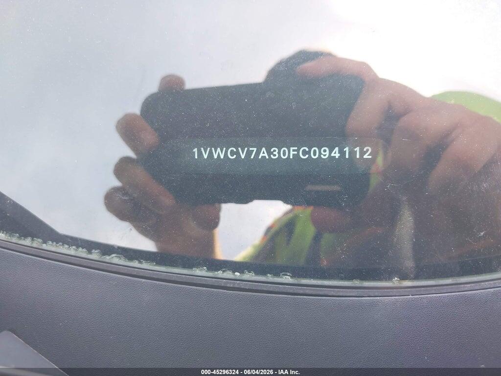 1VWCV7A30FC094112 2015 VOLKSWAGEN PASSAT photo no. 9