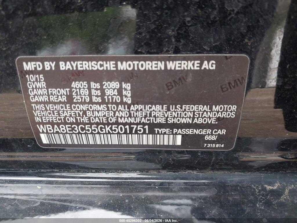 WBA8E3C55GK501751 2016 BMW 328I photo no. 9