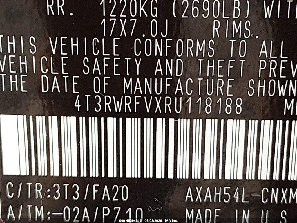 4T3RWRFVXRU118188 2024 TOYOTA RAV4 HYBRID photo no. 9