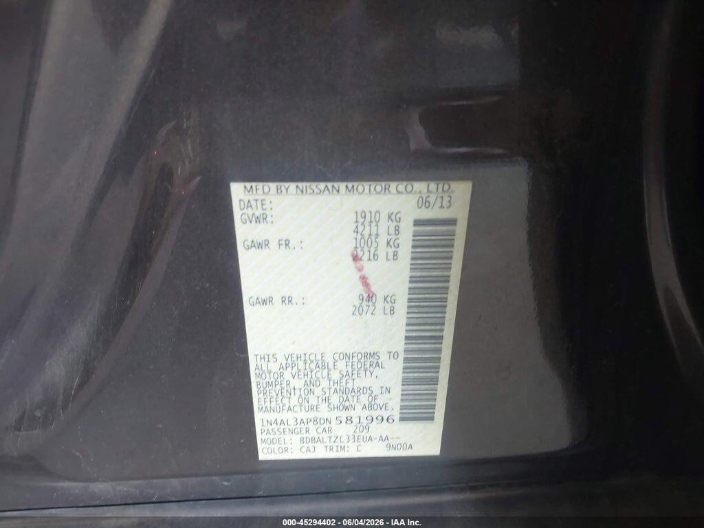 1N4AL3AP8DN581996 2013 NISSAN ALTIMA photo no. 9