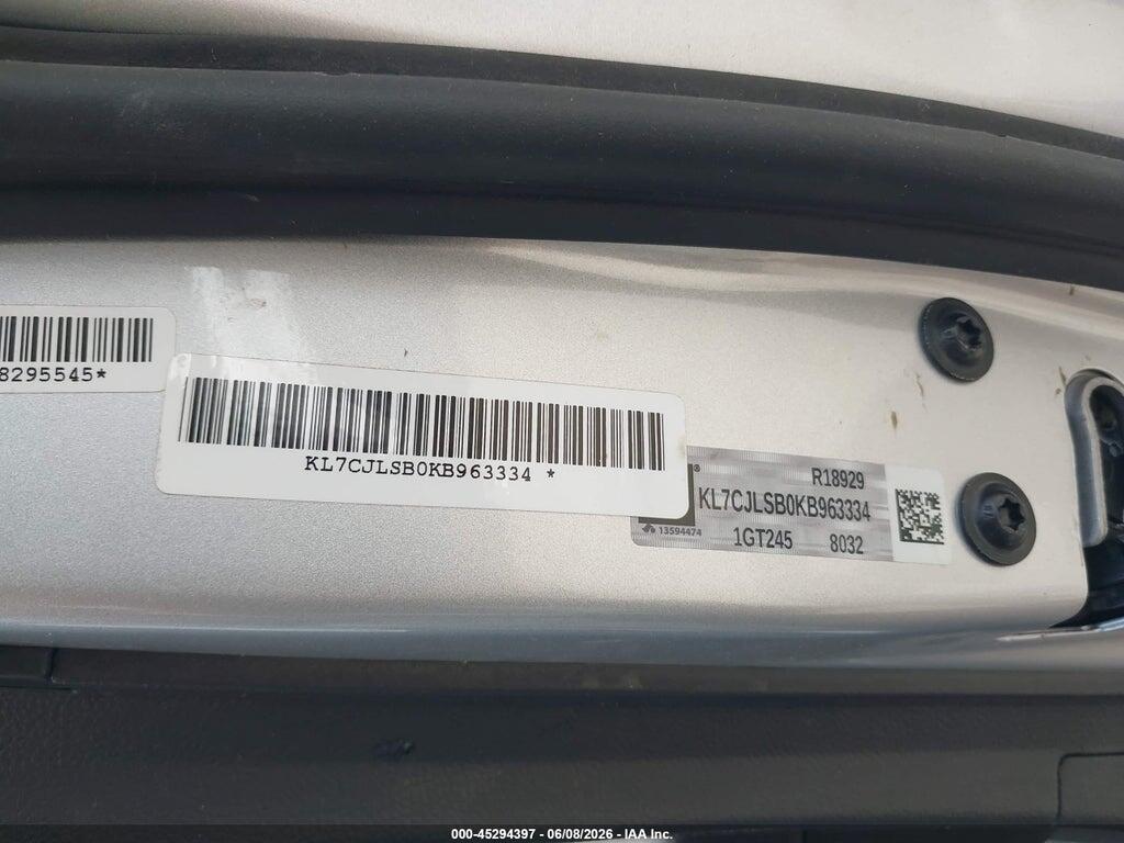 KL7CJLSB0KB963334 2019 CHEVROLET TRAX photo no. 9