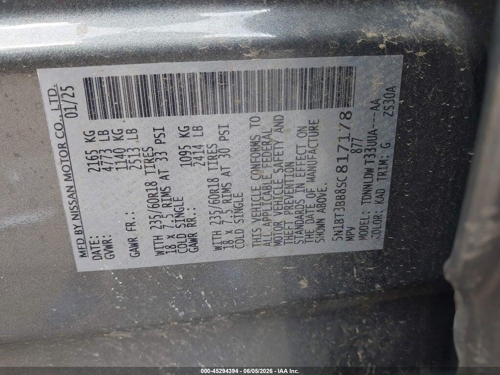 5N1BT3BB8SC817178 2025 NISSAN ROGUE photo no. 9