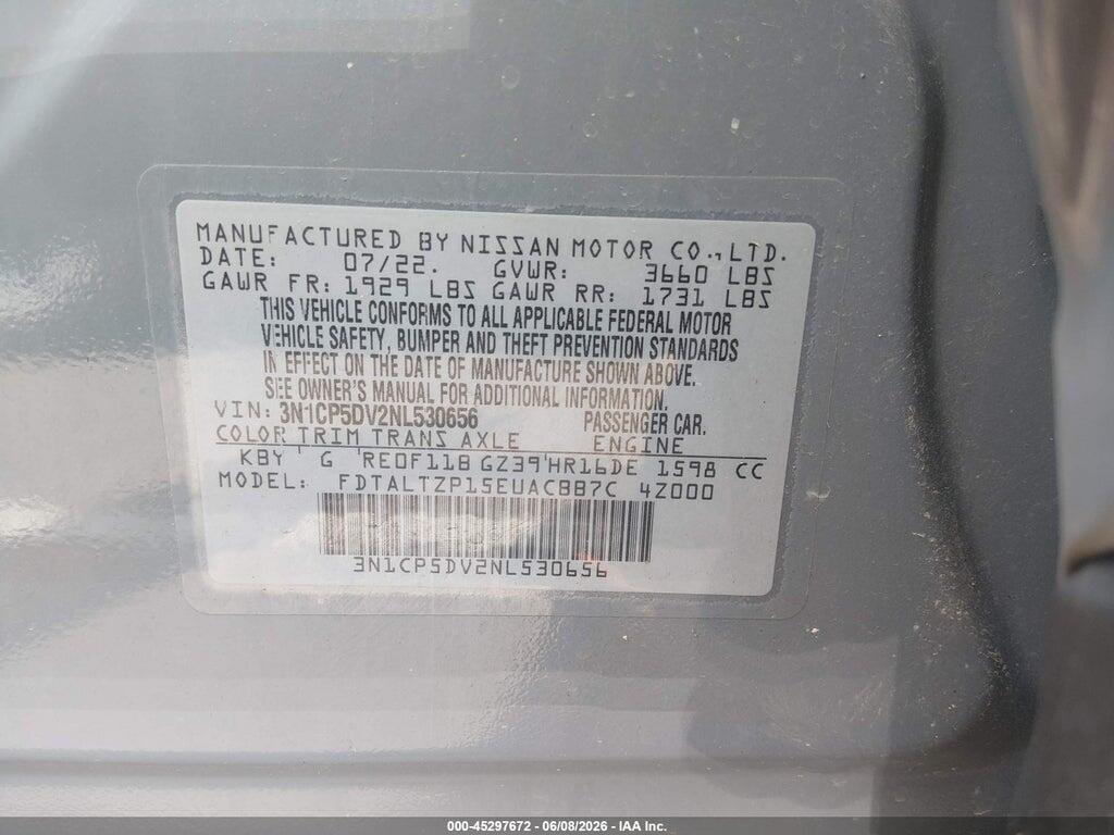 3N1CP5DV2NL530656 2022 NISSAN KICKS photo no. 9