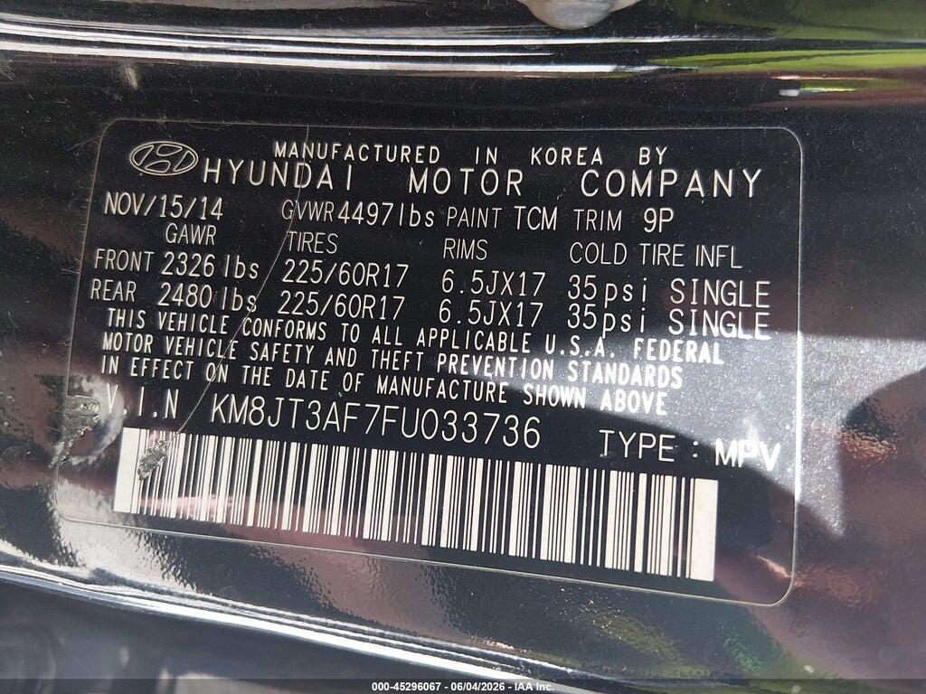 KM8JT3AF7FU033736 2015 HYUNDAI TUCSON photo no. 9