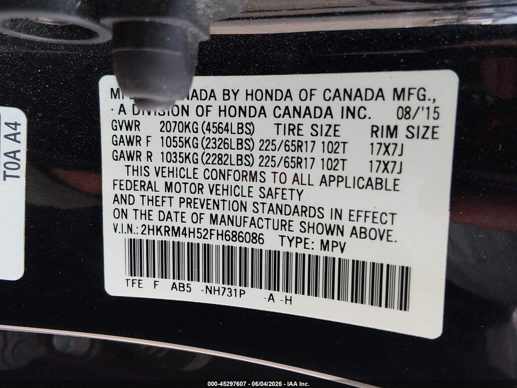 2HKRM4H52FH686086 2015 HONDA CR-V photo no. 9