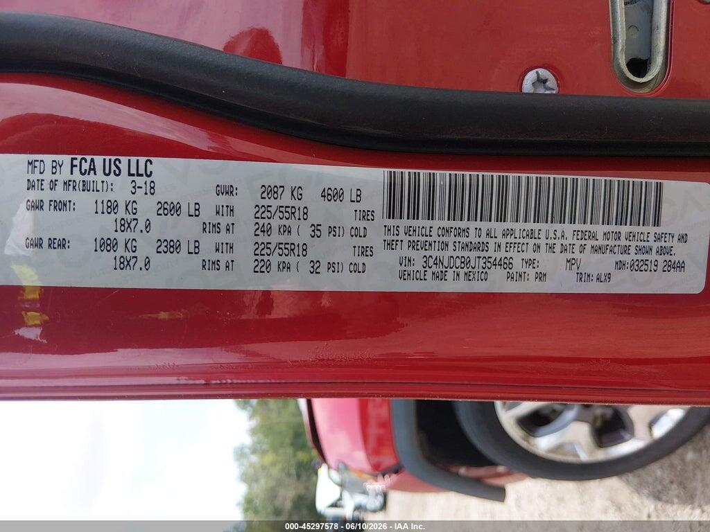 3C4NJDCB0JT354466 2018 JEEP COMPASS photo no. 9