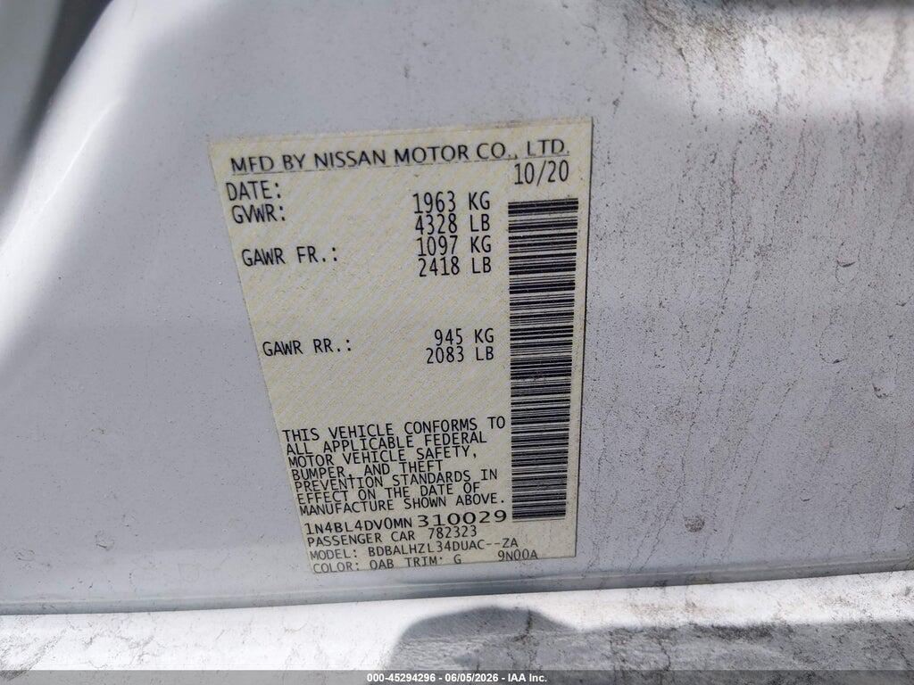 1N4BL4DV0MN310029 2021 NISSAN ALTIMA photo no. 9