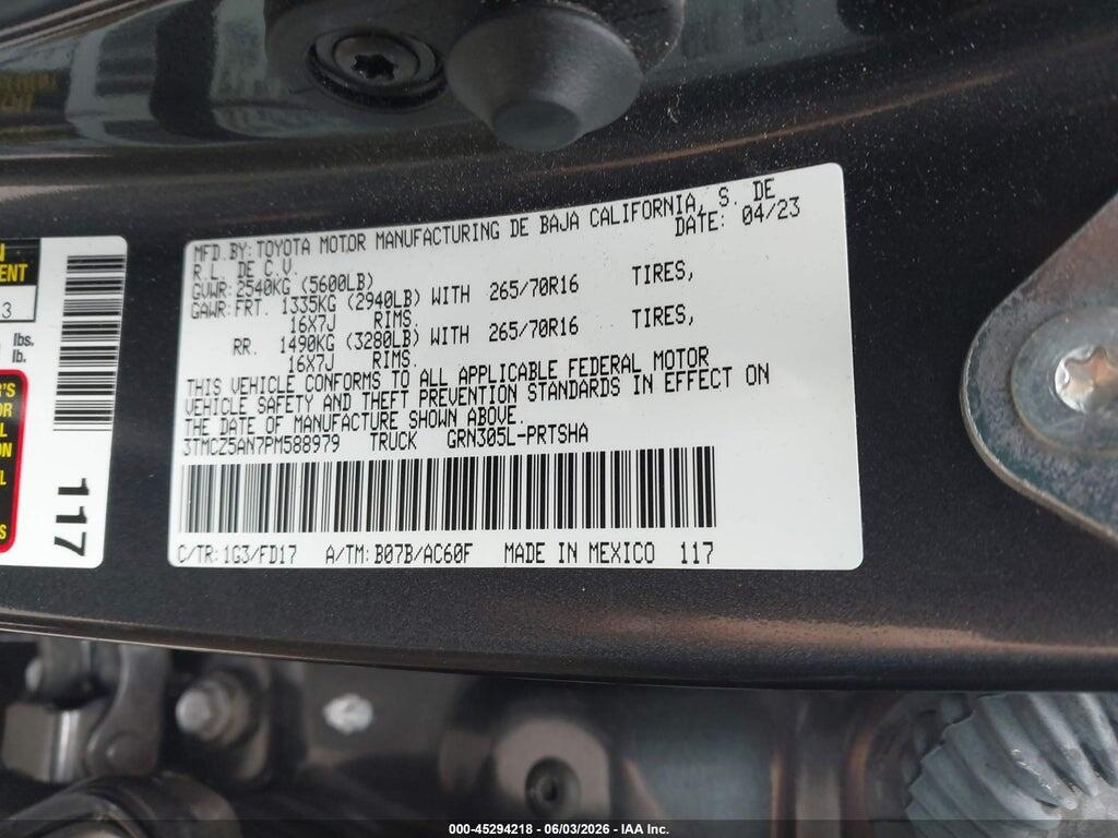 3TMCZ5AN7PM588979 2023 TOYOTA TACOMA photo no. 9
