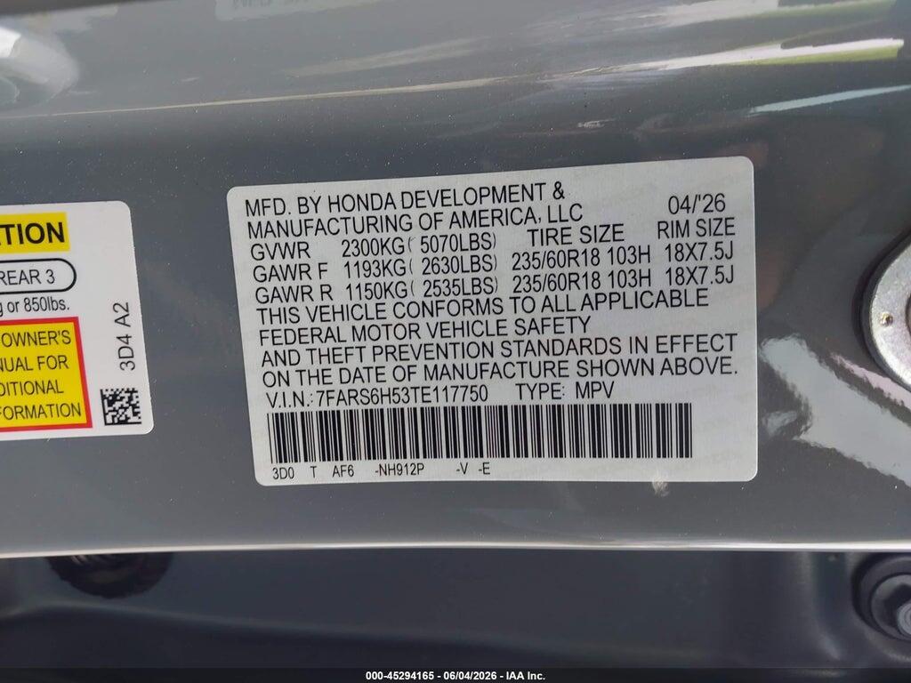 7FARS6H53TE117750 2026 HONDA CR-V HYBRID photo no. 9