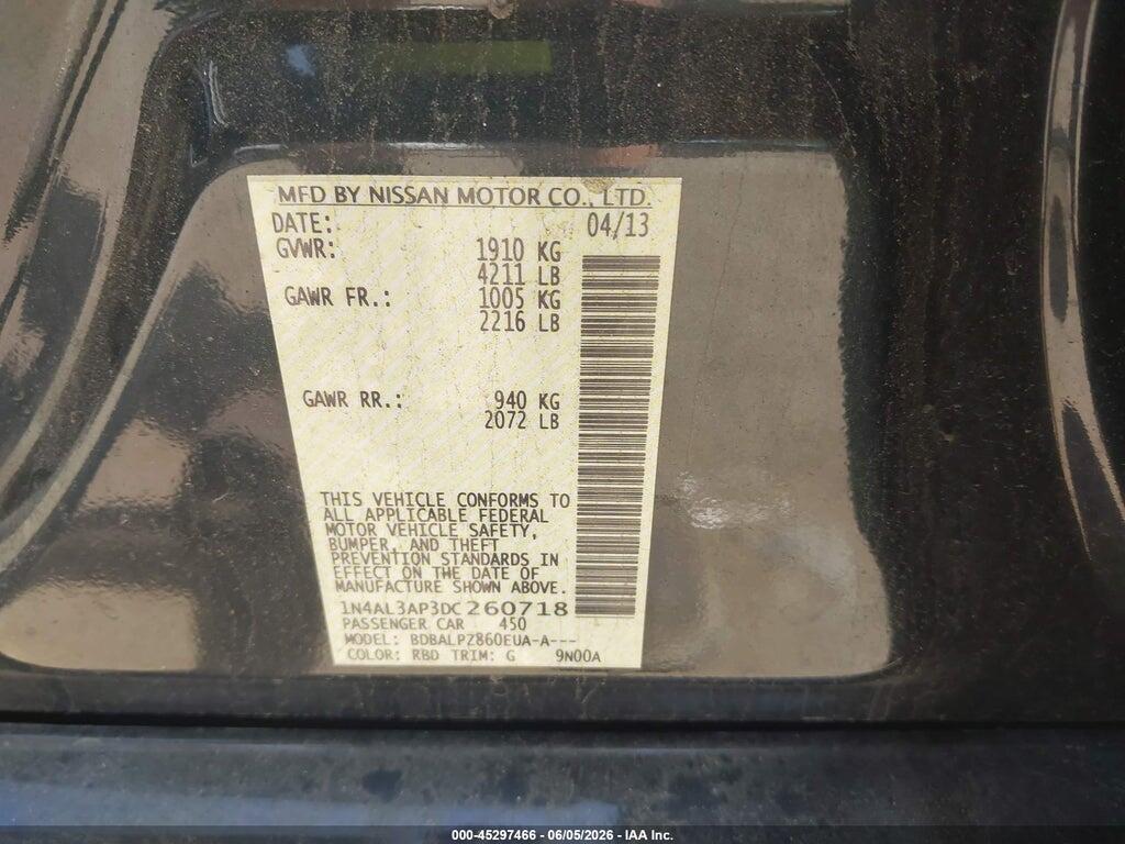 1N4AL3AP3DC260718 2013 NISSAN ALTIMA photo no. 9