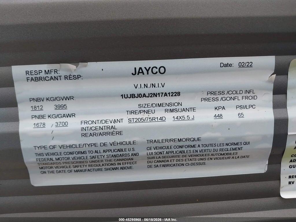 1UJBJ0AJ2N17A1228 2022 JAYCO OTHER photo no. 9