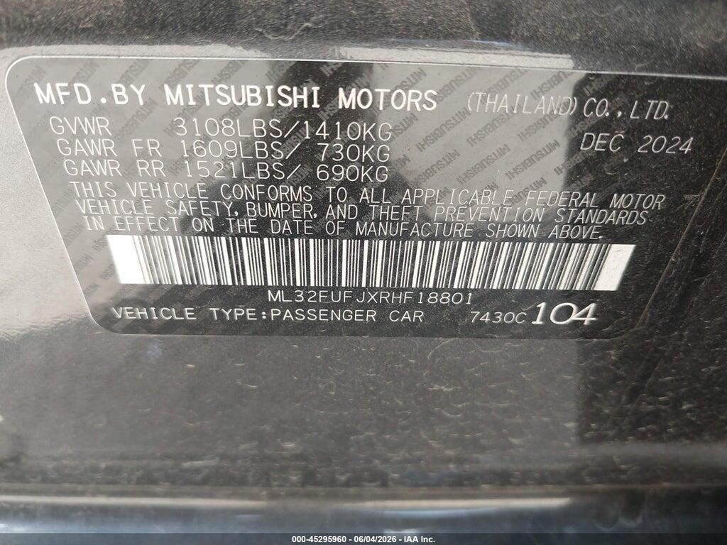 ML32FUFJXRHF18801 2024 MITSUBISHI MIRAGE G4 photo no. 9