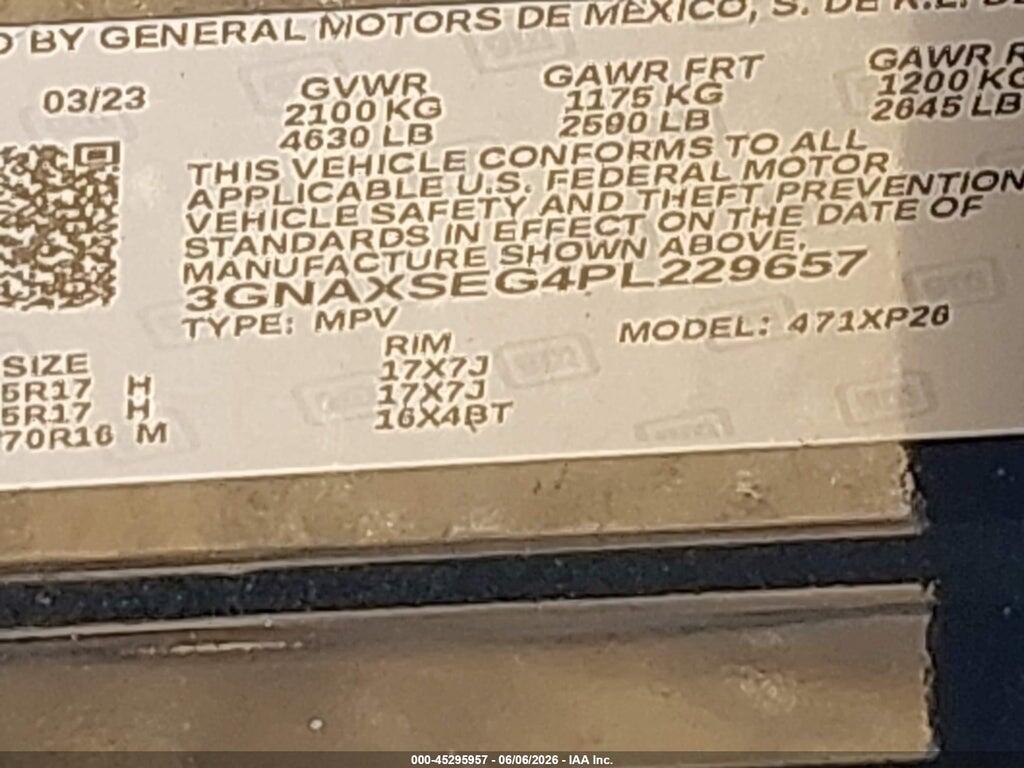 3GNAXSEG4PL229657 2023 CHEVROLET EQUINOX photo no. 9