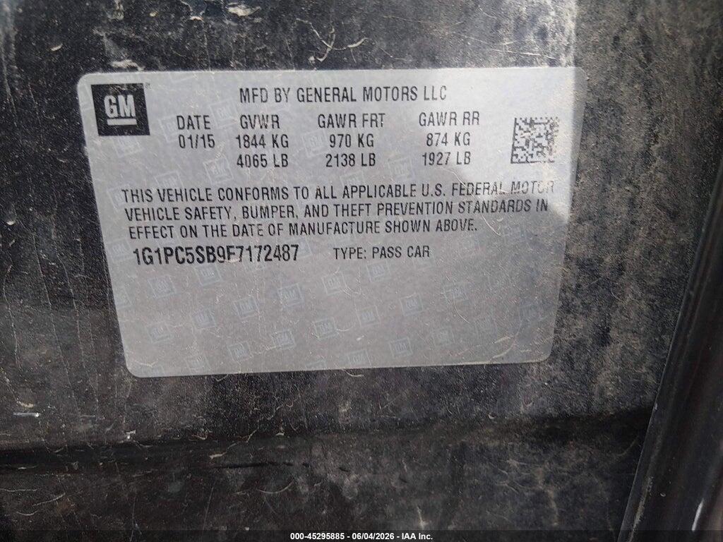 1G1PC5SB9F7172487 2015 CHEVROLET CRUZE photo no. 9