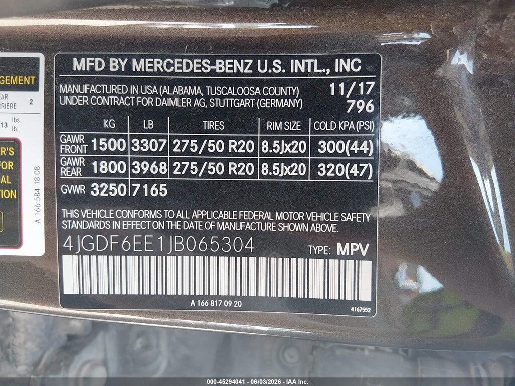 4JGDF6EE1JB065304 2018 MERCEDES-BENZ GLS 450 photo no. 9