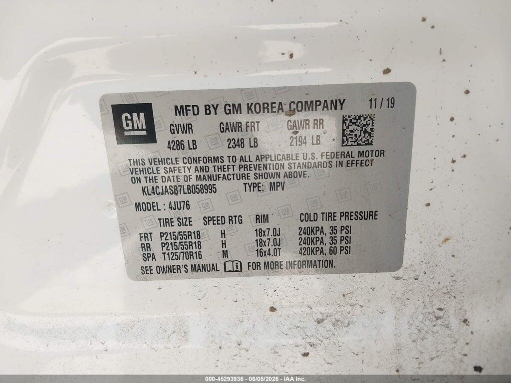 KL4CJASB7LB058995 2020 BUICK ENCORE photo no. 9
