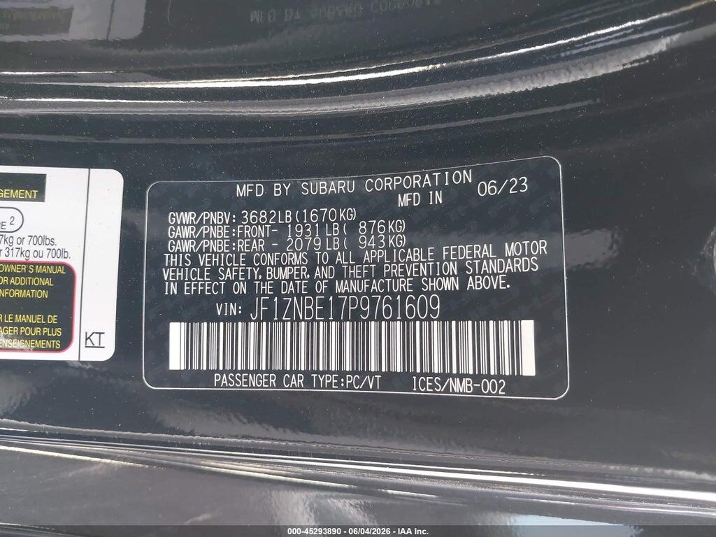 JF1ZNBE17P9761609 2023 TOYOTA GR86 photo no. 9