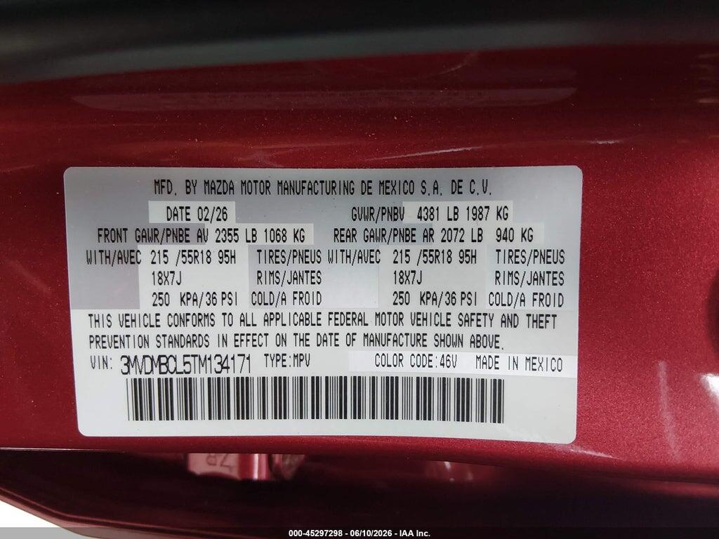 3MVDMBCL5TM134171 2026 MAZDA CX-30 photo no. 9