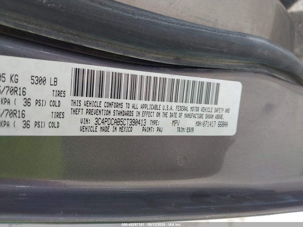 3C4PDCAB5CT390413 2012 DODGE JOURNEY photo no. 9