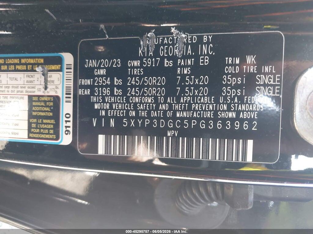 5XYP3DGC5PG363962 2023 KIA TELLURIDE photo no. 9