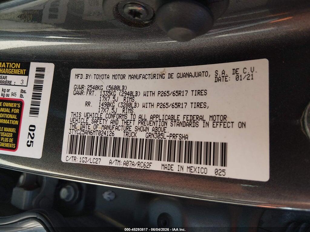 3TYCZ5AN6MT024126 2021 TOYOTA TACOMA photo no. 9