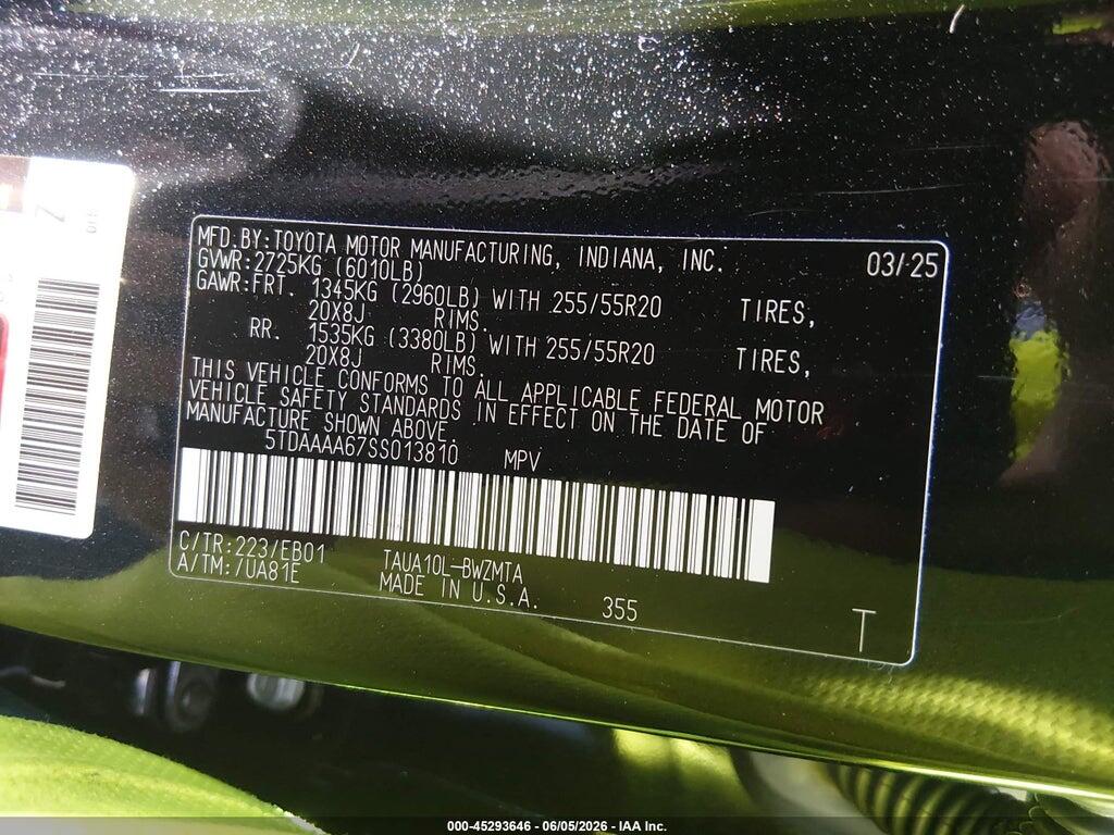 5TDAAAA67SS013810 2025 LEXUS TX 350 photo no. 9