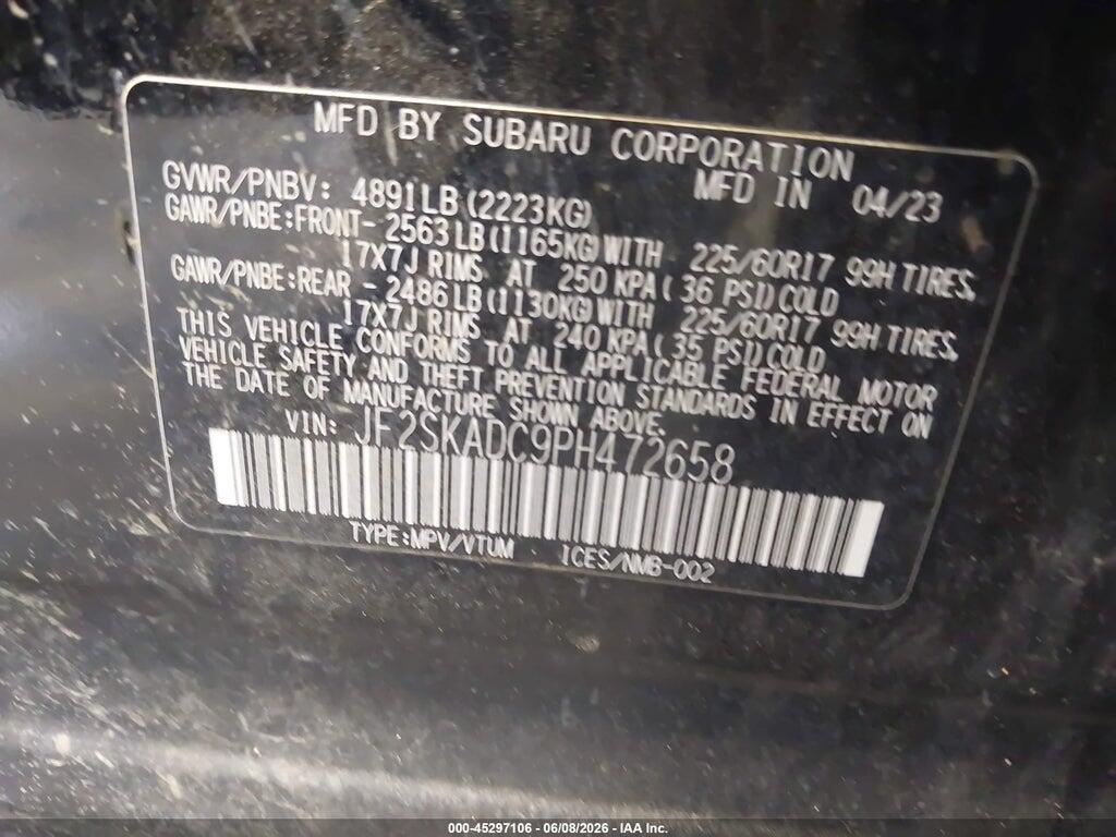JF2SKADC9PH472658 2023 SUBARU FORESTER photo no. 9