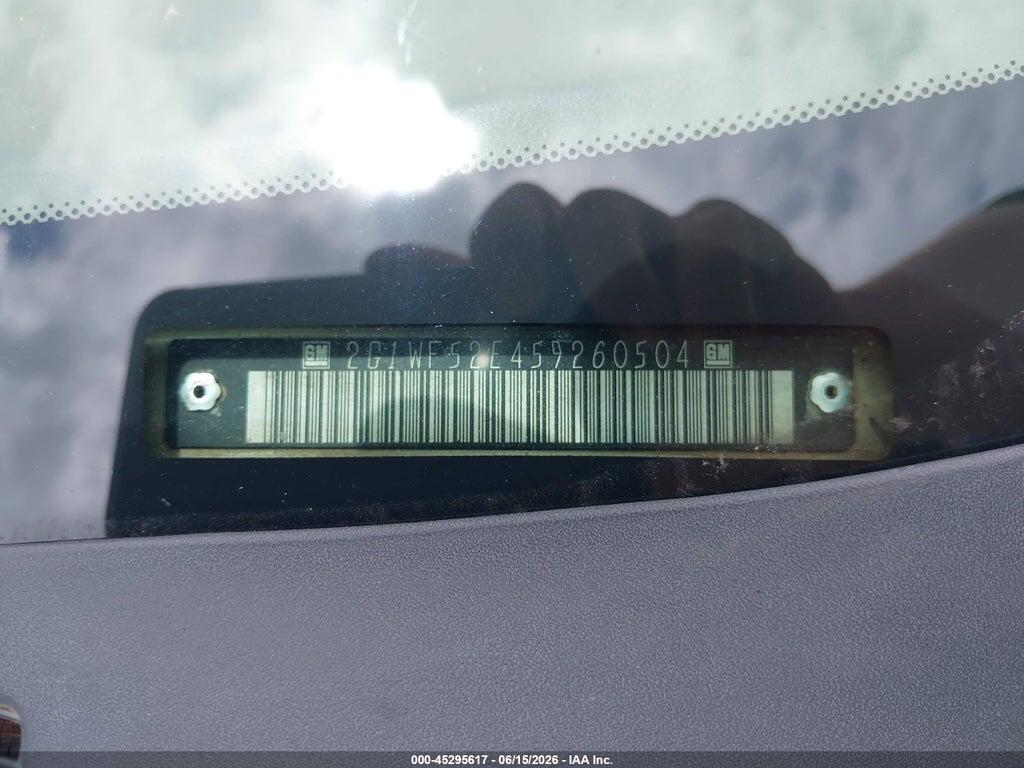 2G1WF52E459260504 2005 CHEVROLET IMPALA photo no. 9