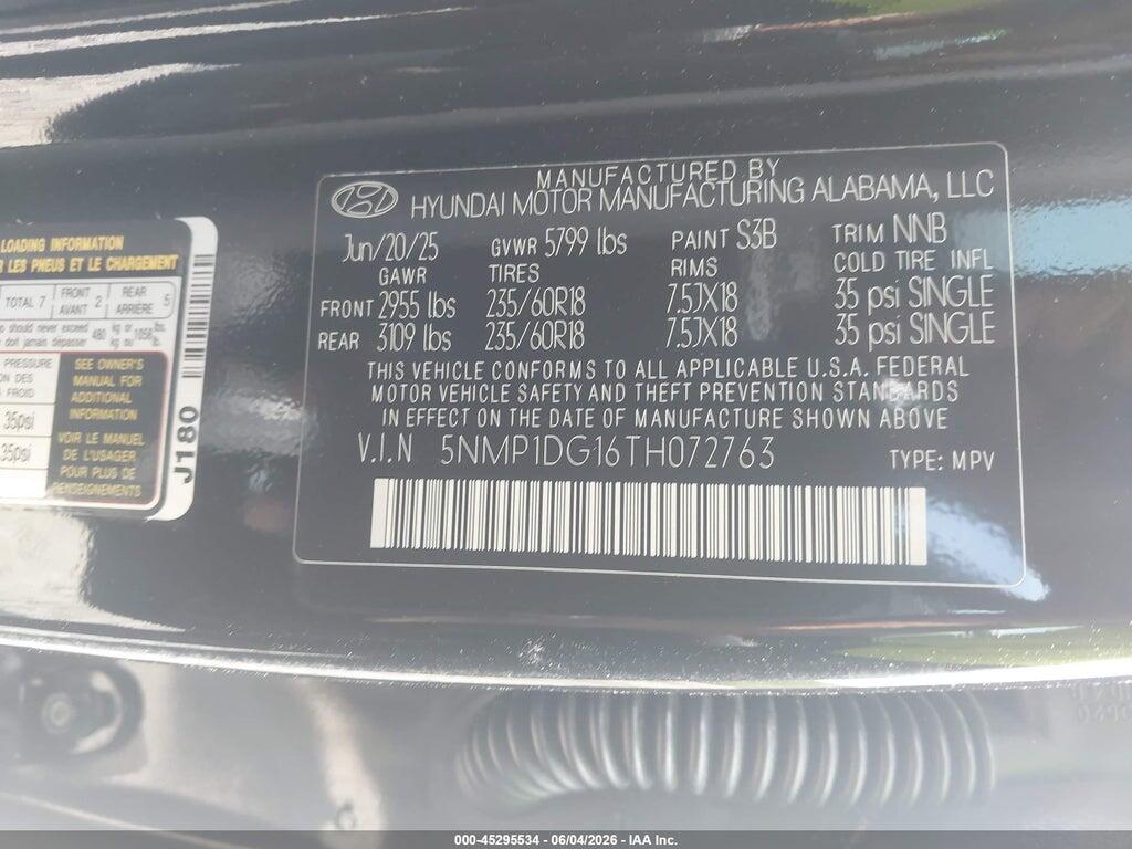 5NMP1DG16TH072763 2026 HYUNDAI SANTA FE HYBRID photo no. 9