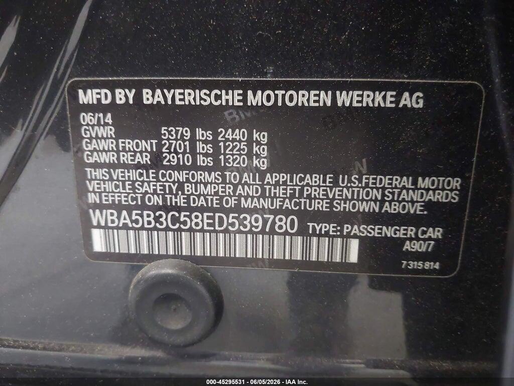 WBA5B3C58ED539780 2014 BMW 535I photo no. 9