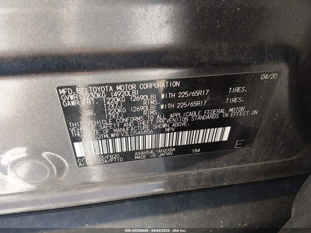 JTMLWRFV3LD546856 2020 TOYOTA RAV4 HYBRID photo no. 9