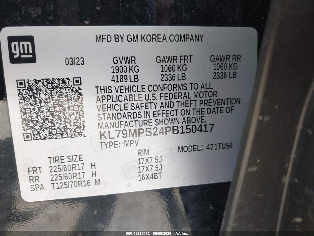 KL79MPS24PB150417 2023 CHEVROLET TRAILBLAZER photo no. 9