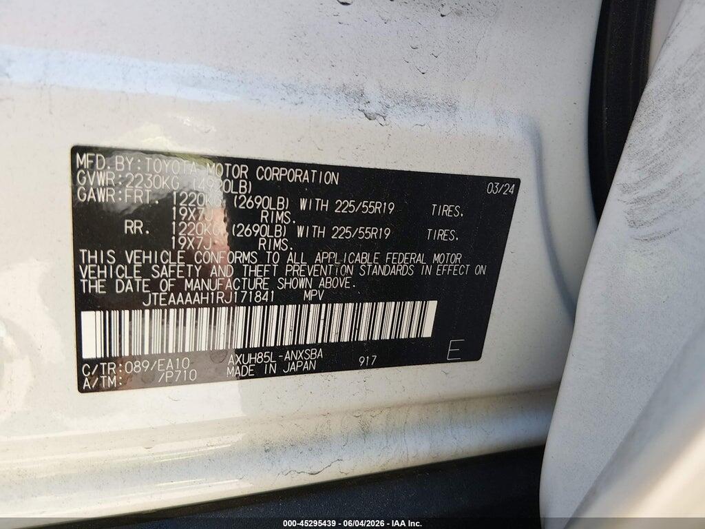 JTEAAAAH1RJ171841 2024 TOYOTA VENZA photo no. 9