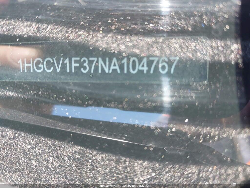 1HGCV1F37NA104767 2022 HONDA ACCORD photo no. 9