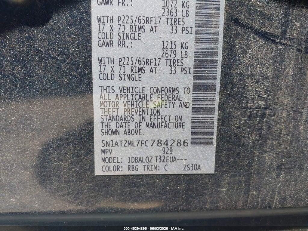 5N1AT2ML7FC784286 2015 NISSAN ROGUE photo no. 9