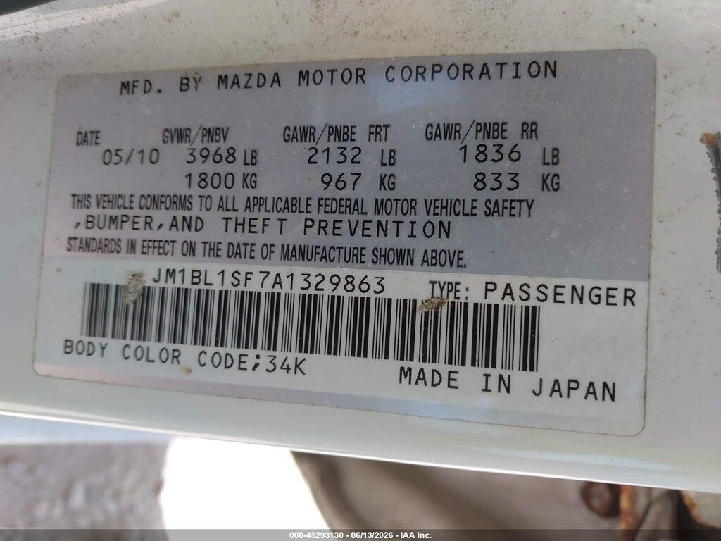 JM1BL1SF7A1329863 2010 MAZDA MAZDA3 photo no. 9