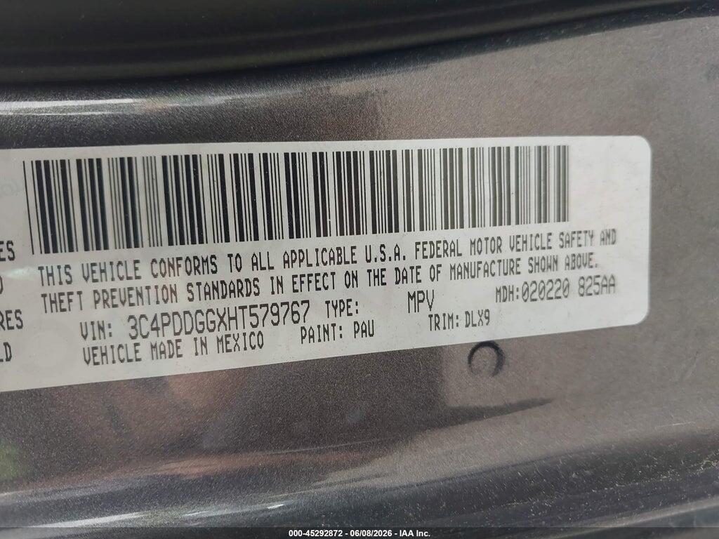 3C4PDDGGXHT579767 2017 DODGE JOURNEY photo no. 9
