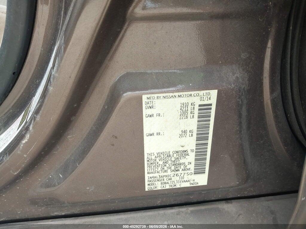 1N4AL3APXEC267750 2014 NISSAN ALTIMA photo no. 9