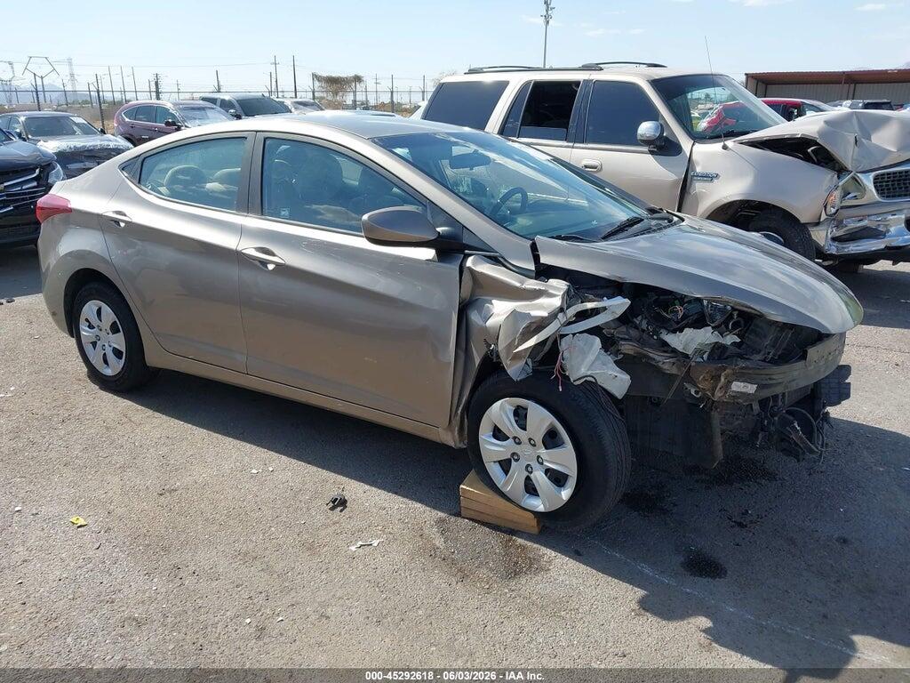 5NPDH4AE8GH750531 2016 HYUNDAI ELANTRA photo no. 1