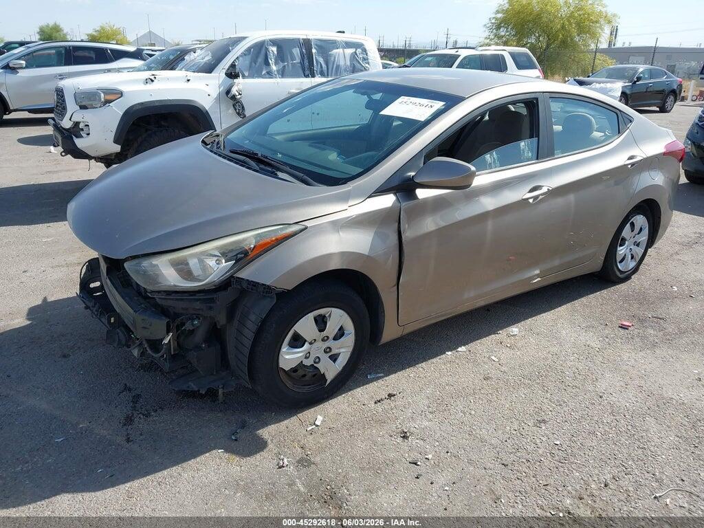 5NPDH4AE8GH750531 2016 HYUNDAI ELANTRA photo no. 2