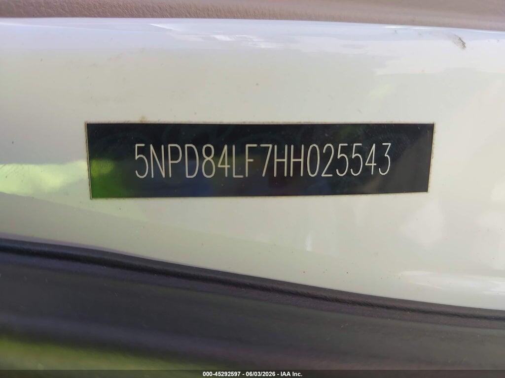 5NPD84LF7HH025543 2017 HYUNDAI ELANTRA photo no. 9
