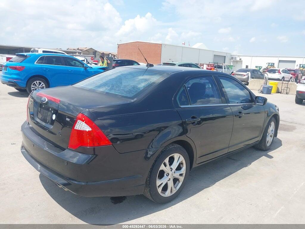 3FAHP0HA9CR354444 2012 FORD FUSION photo no. 4