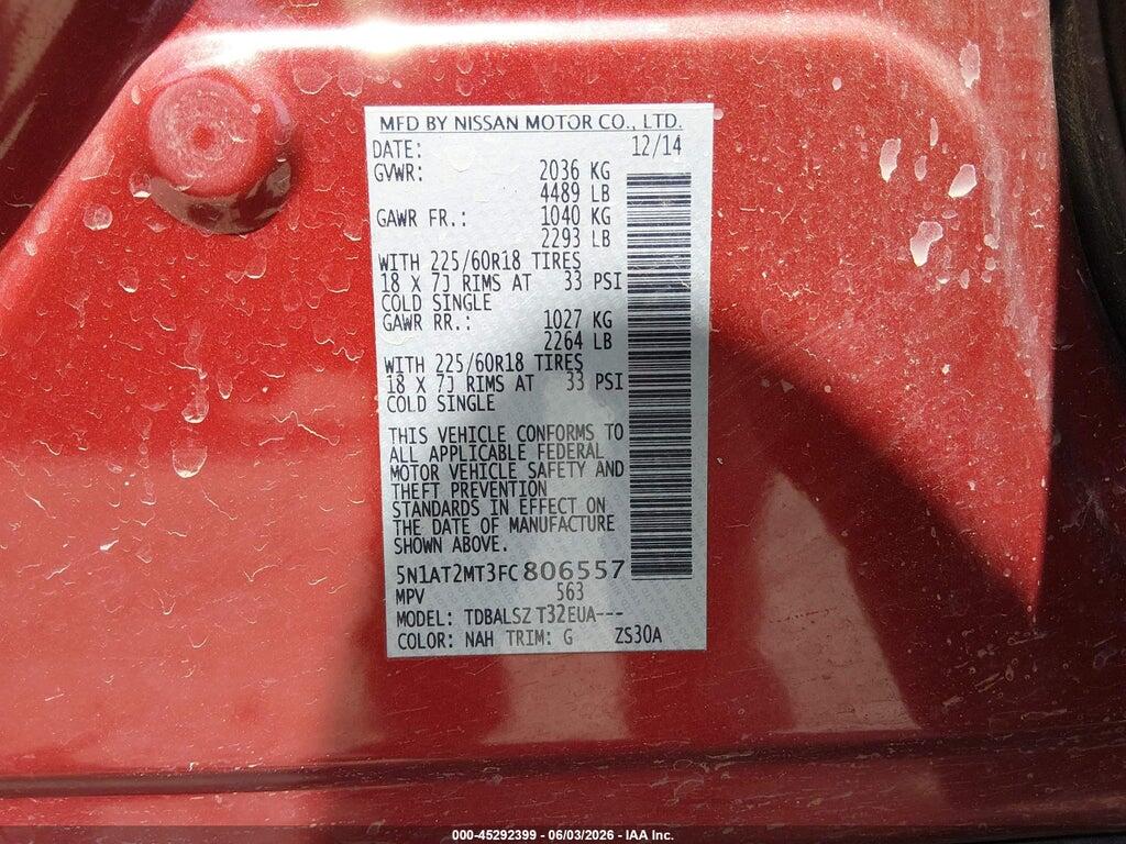 5N1AT2MT3FC806557 2015 NISSAN ROGUE photo no. 9