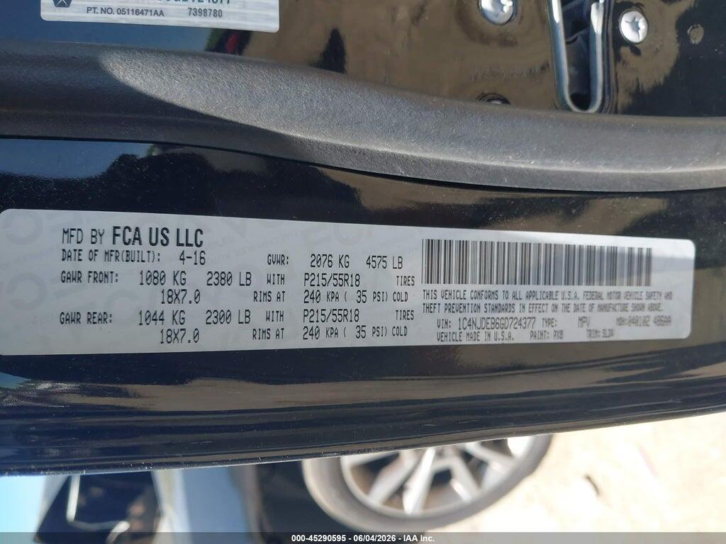 1C4NJDEB6GD724377 2016 JEEP COMPASS photo no. 9