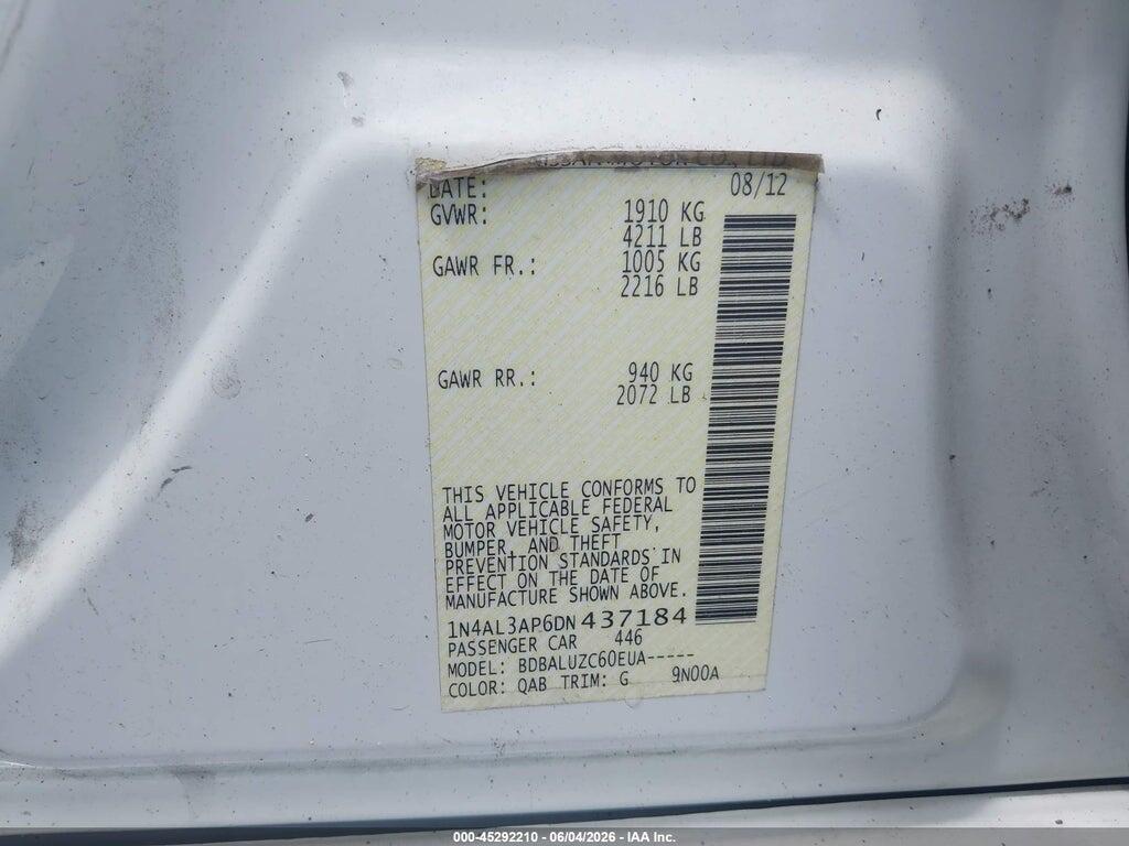 1N4AL3AP6DN437184 2013 NISSAN ALTIMA photo no. 9