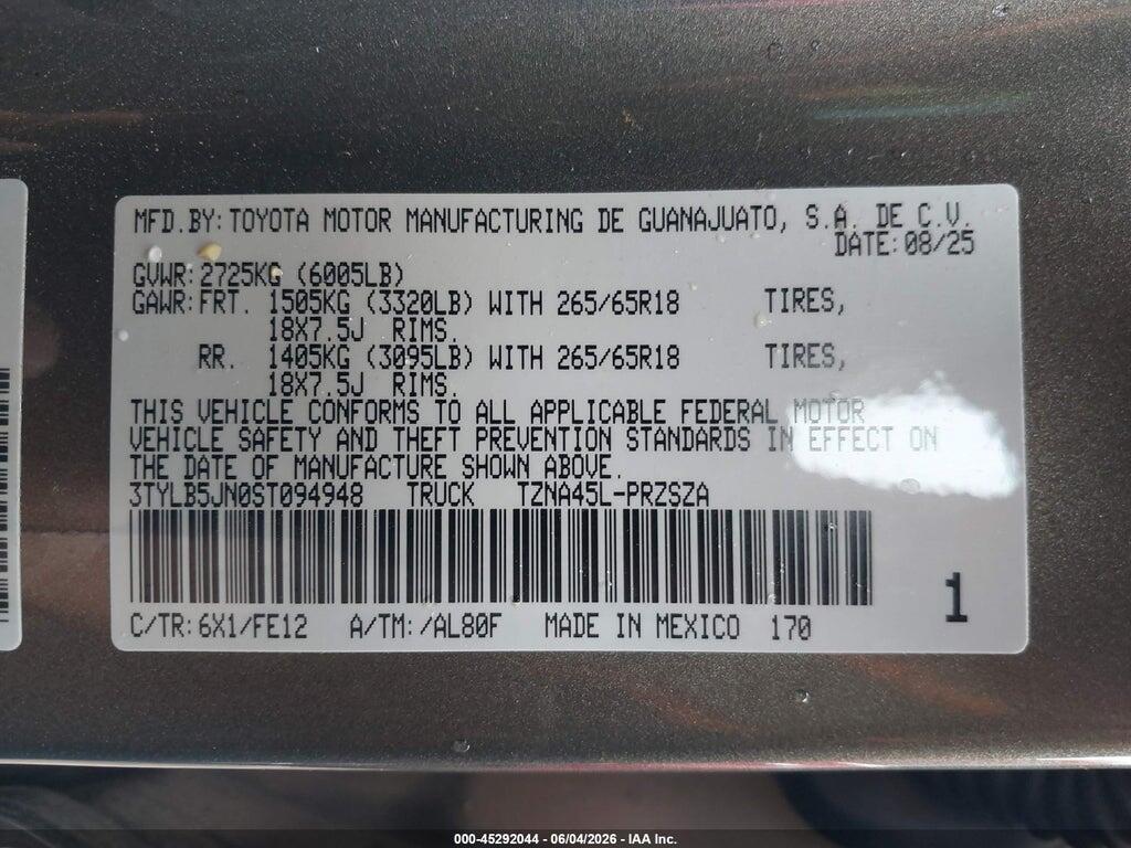 3TYLB5JN0ST094948 2025 TOYOTA TACOMA photo no. 9
