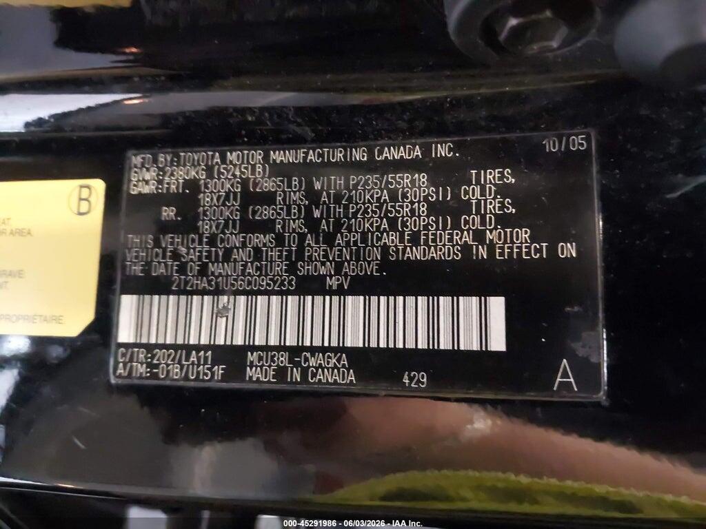 2T2HA31U56C095233 2006 LEXUS RX 330 photo no. 9