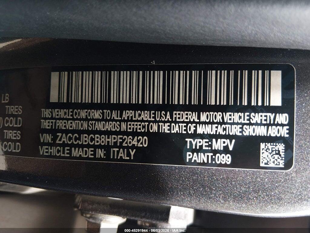 ZACCJBCB8HPF26420 2017 JEEP RENEGADE photo no. 9