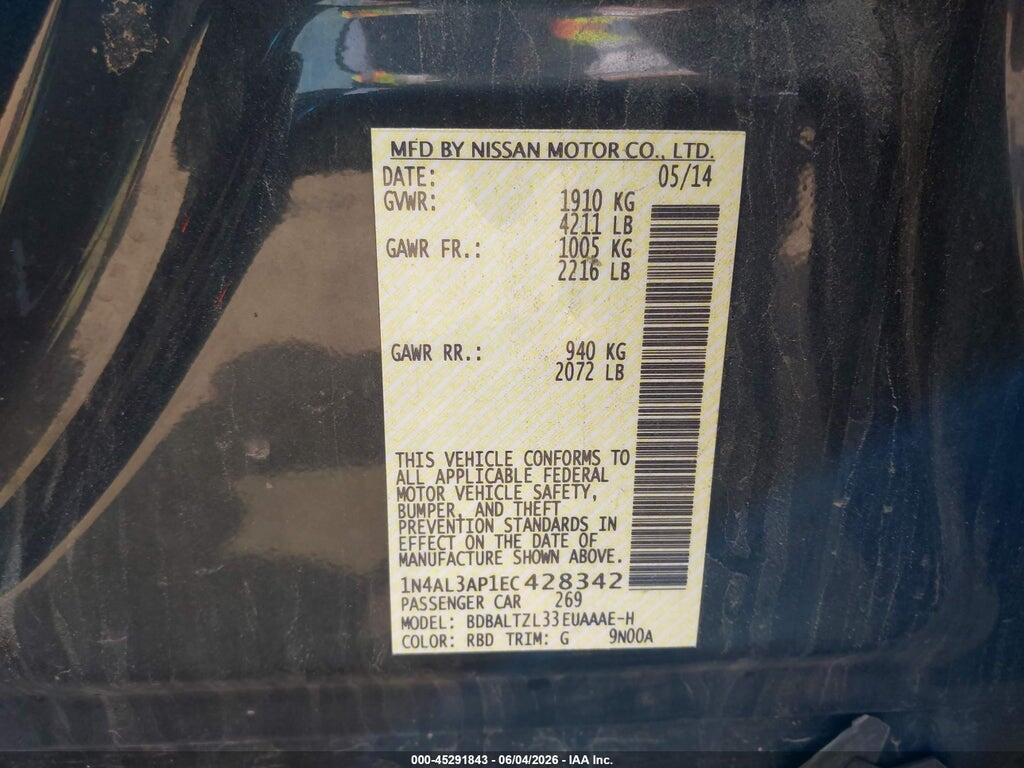 1N4AL3AP1EC428342 2014 NISSAN ALTIMA photo no. 9