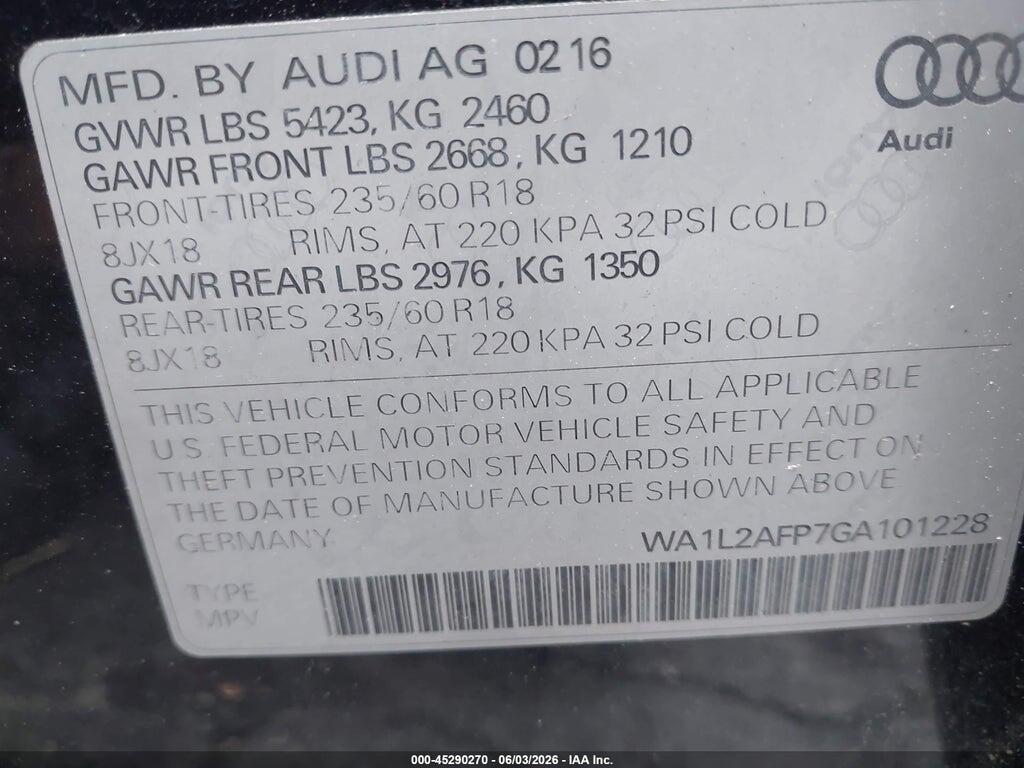 WA1L2AFP7GA101228 2016 AUDI Q5 photo no. 9